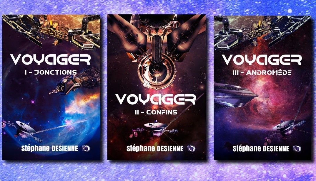 Les trois tomes de la trilogie Voyager